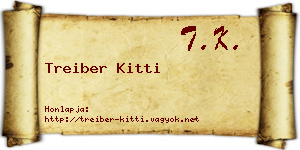 Treiber Kitti névjegykártya